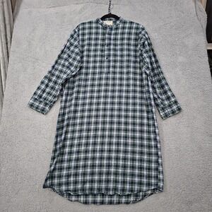 Magee Irish flannel Nightgown XL made in Ireland cotton Sleep Shirt Plaid Cozy